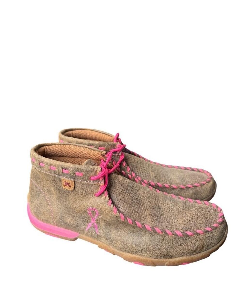 Twisted X Chukka Driving Moc Ankle Boot Cancer Awareness Women size 9